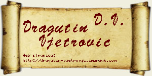 Dragutin Vjetrović vizit kartica